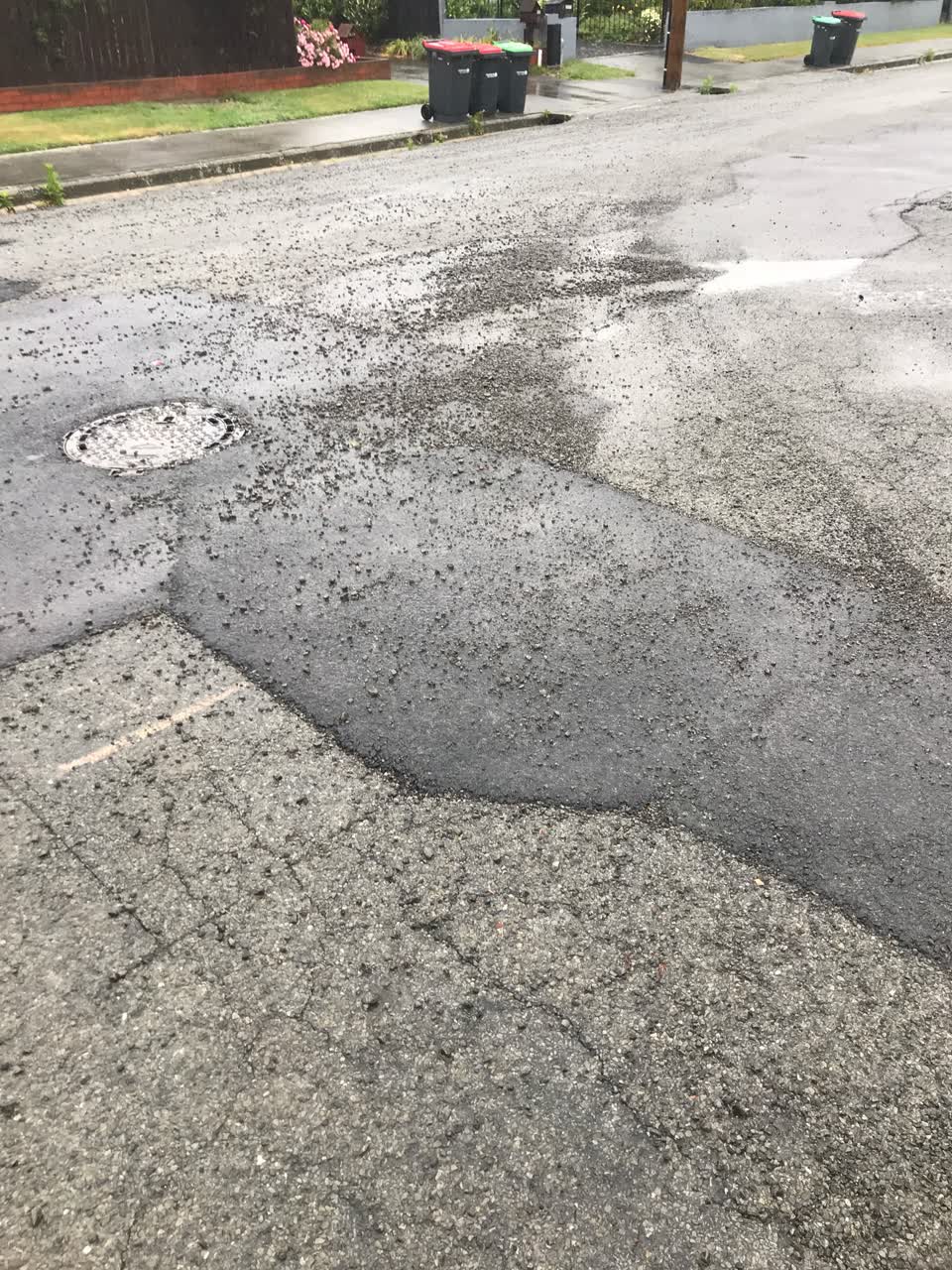 The photograph attached to this roading/streets report