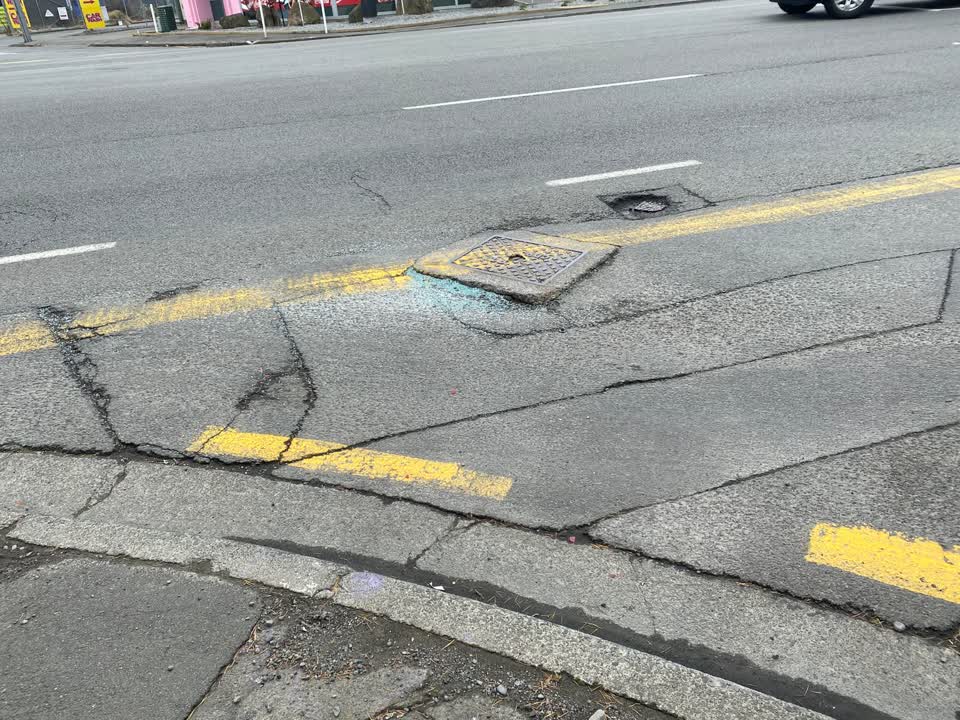 The photograph attached to this roading/streets report