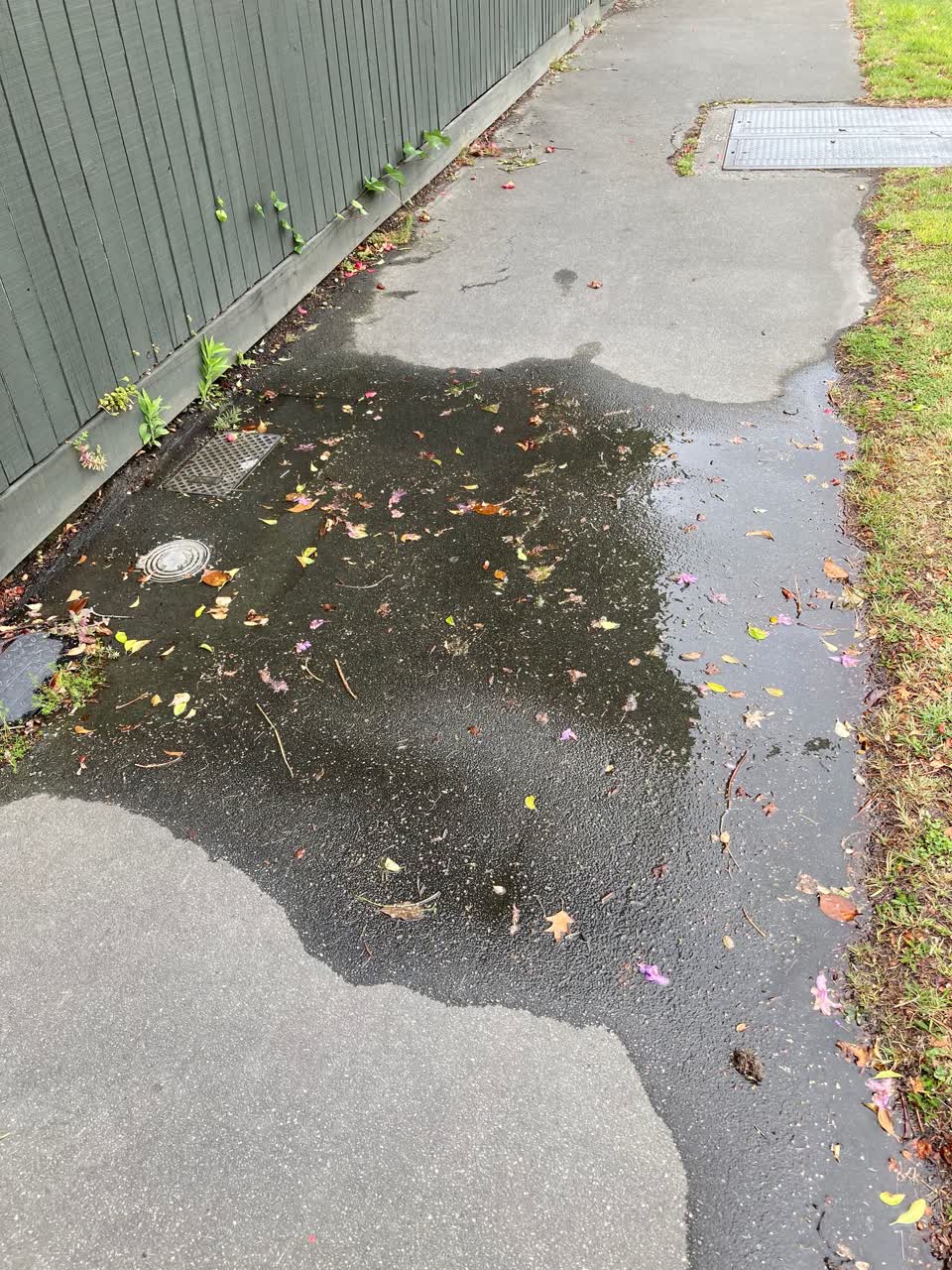 The photograph attached to this water leak report