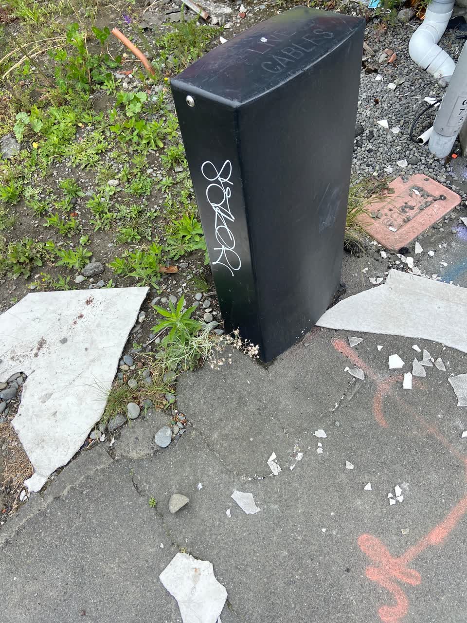 The photograph attached to this graffiti report