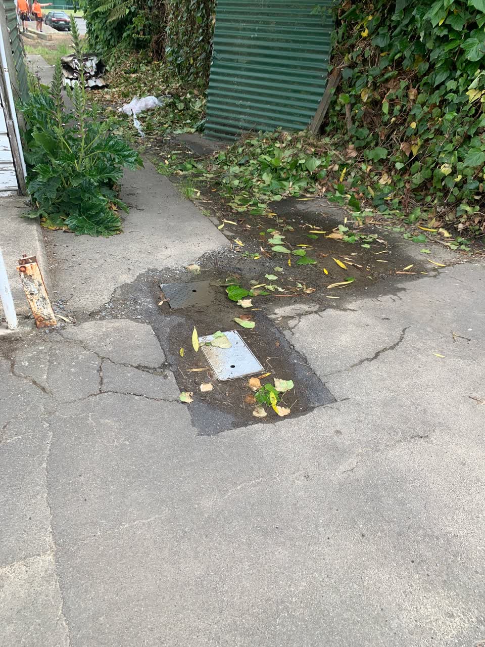 The photograph attached to this water leak report