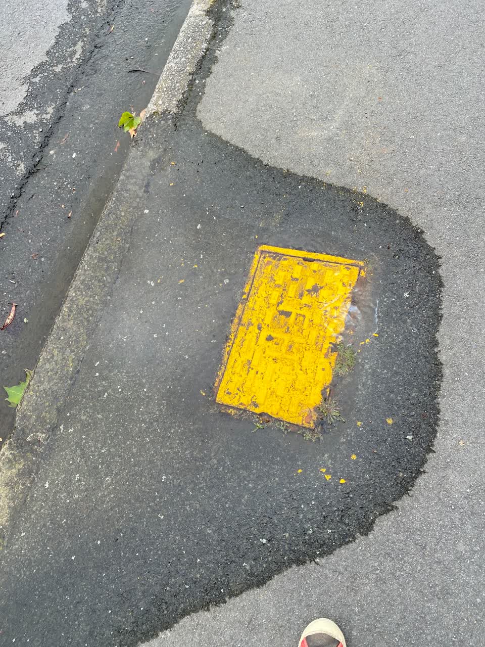 The photograph attached to this water leak report