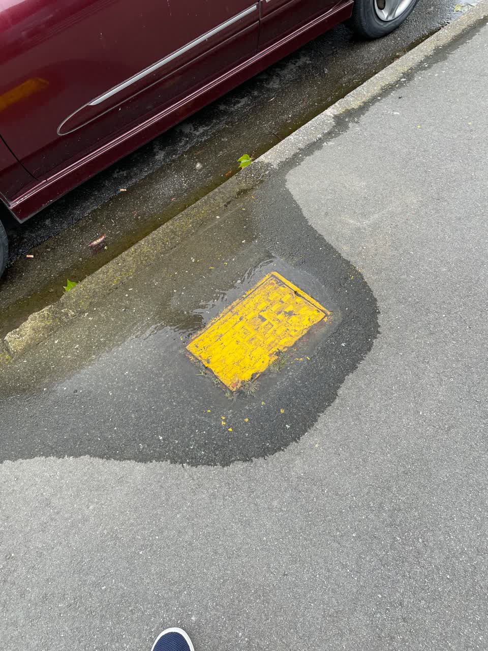 The photograph attached to this water leak report