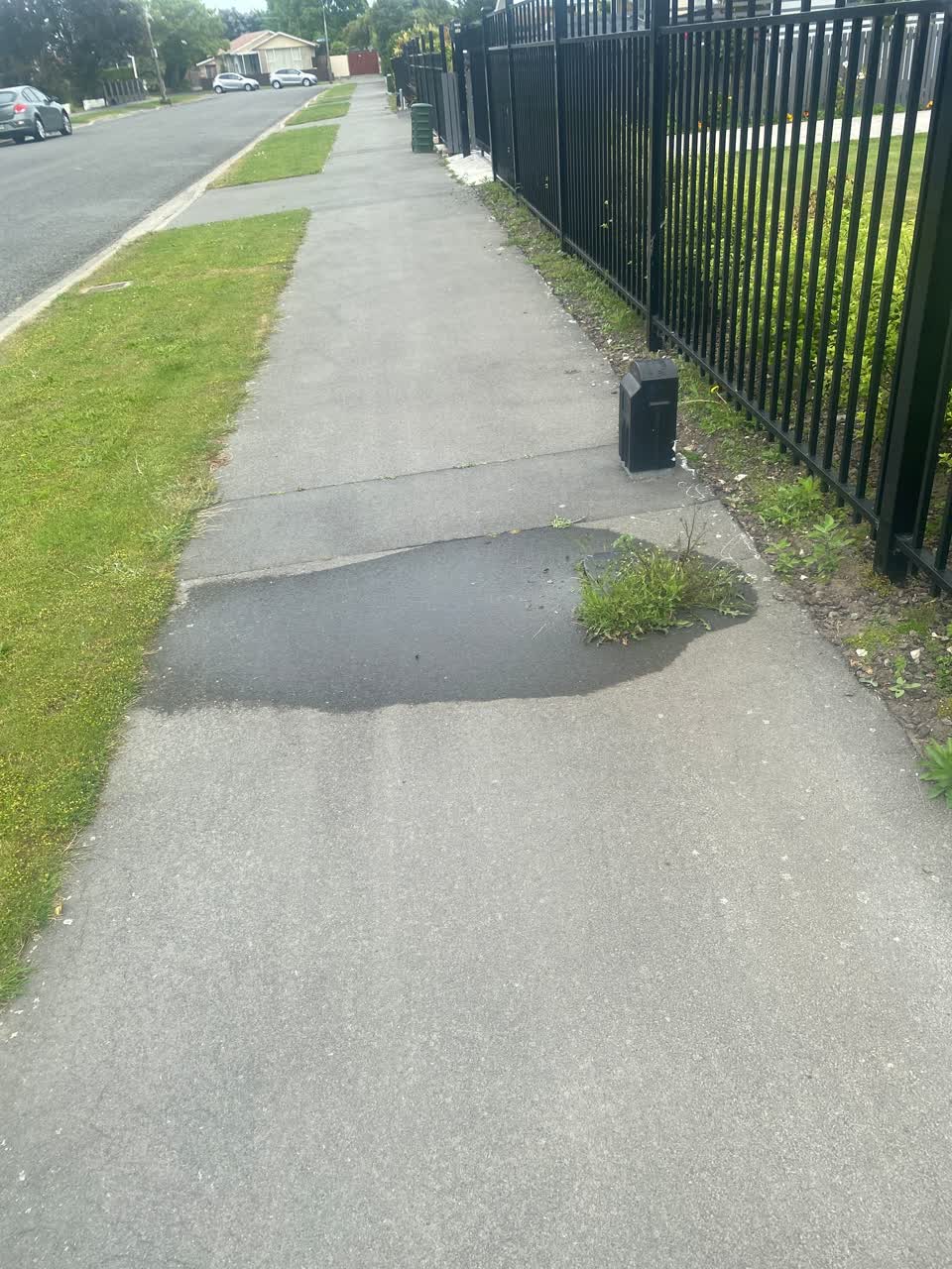 The photograph attached to this water leak report