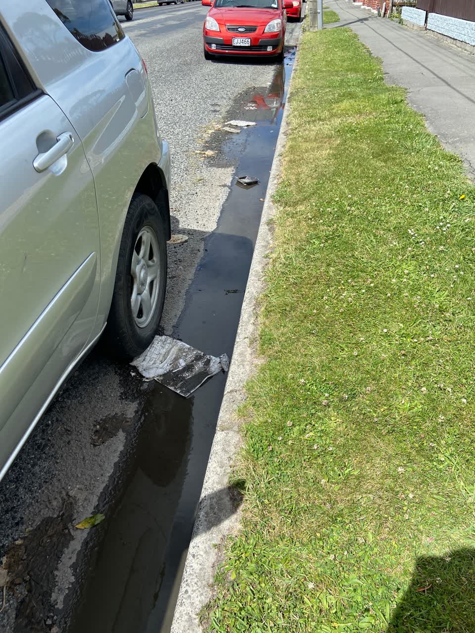 The photograph attached to this water leak report