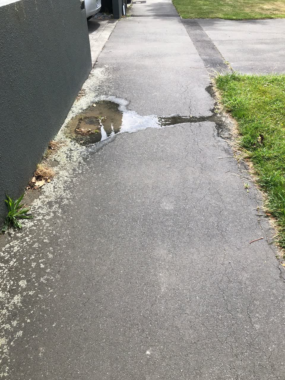 The photograph attached to this water leak report