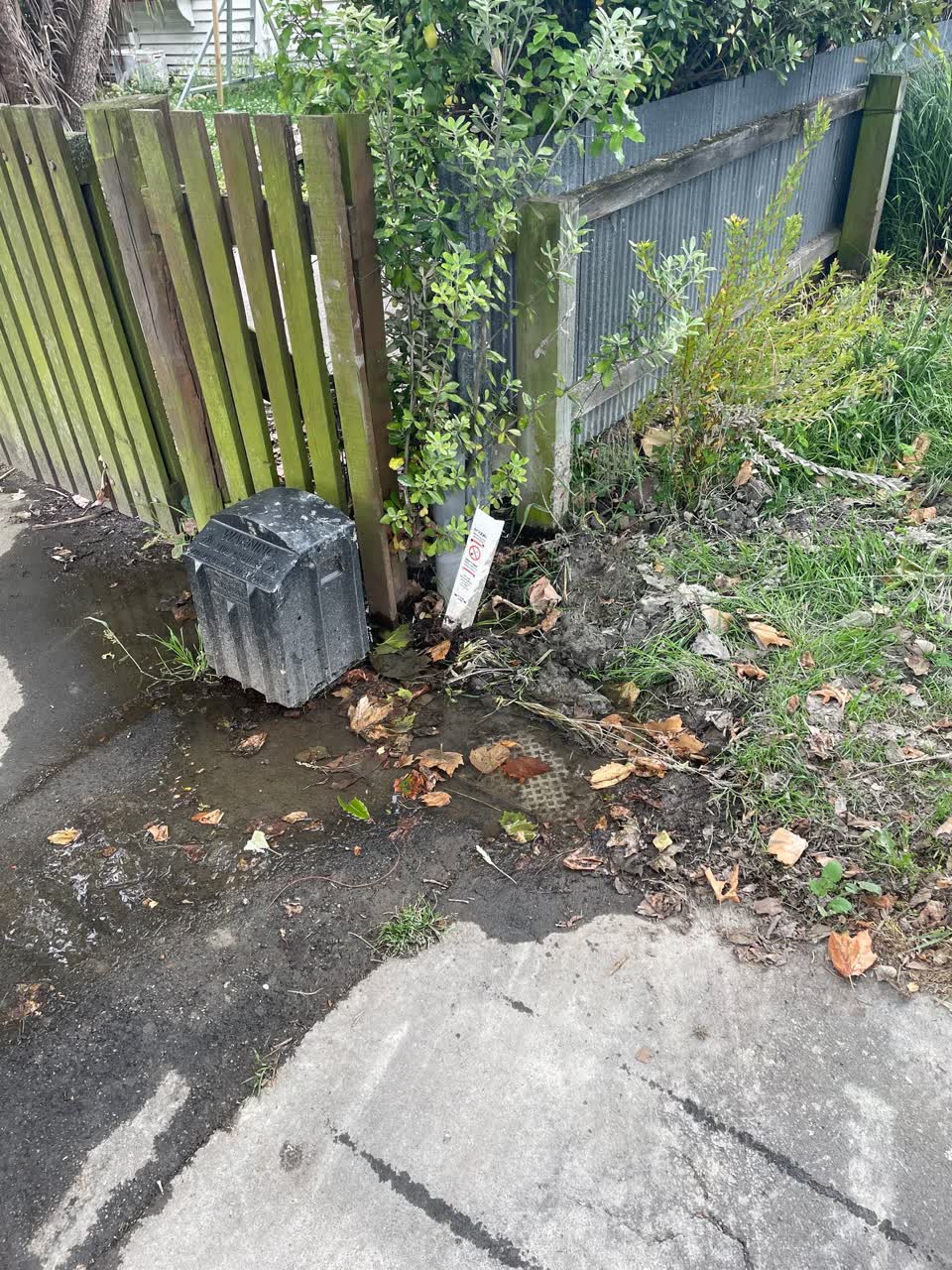The photograph attached to this water leak report