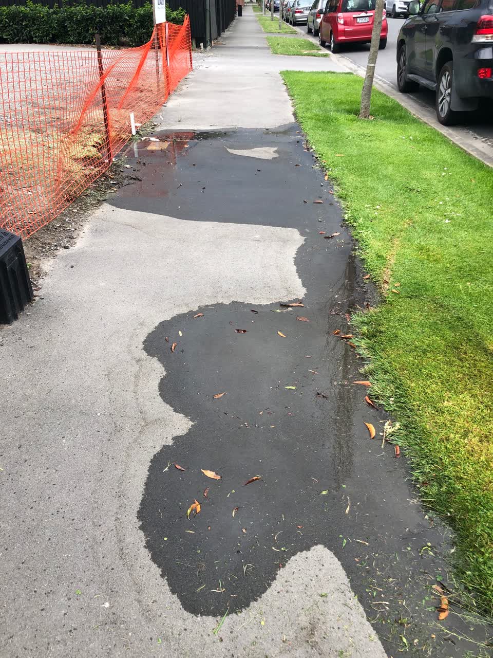 The photograph attached to this water leak report