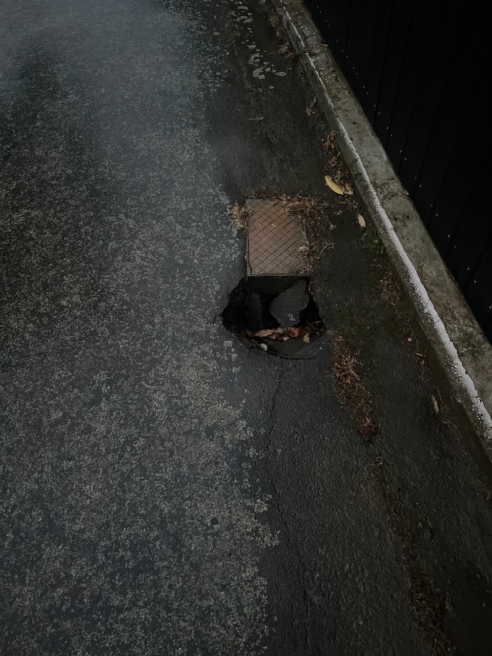 The photograph attached to this roading/streets report