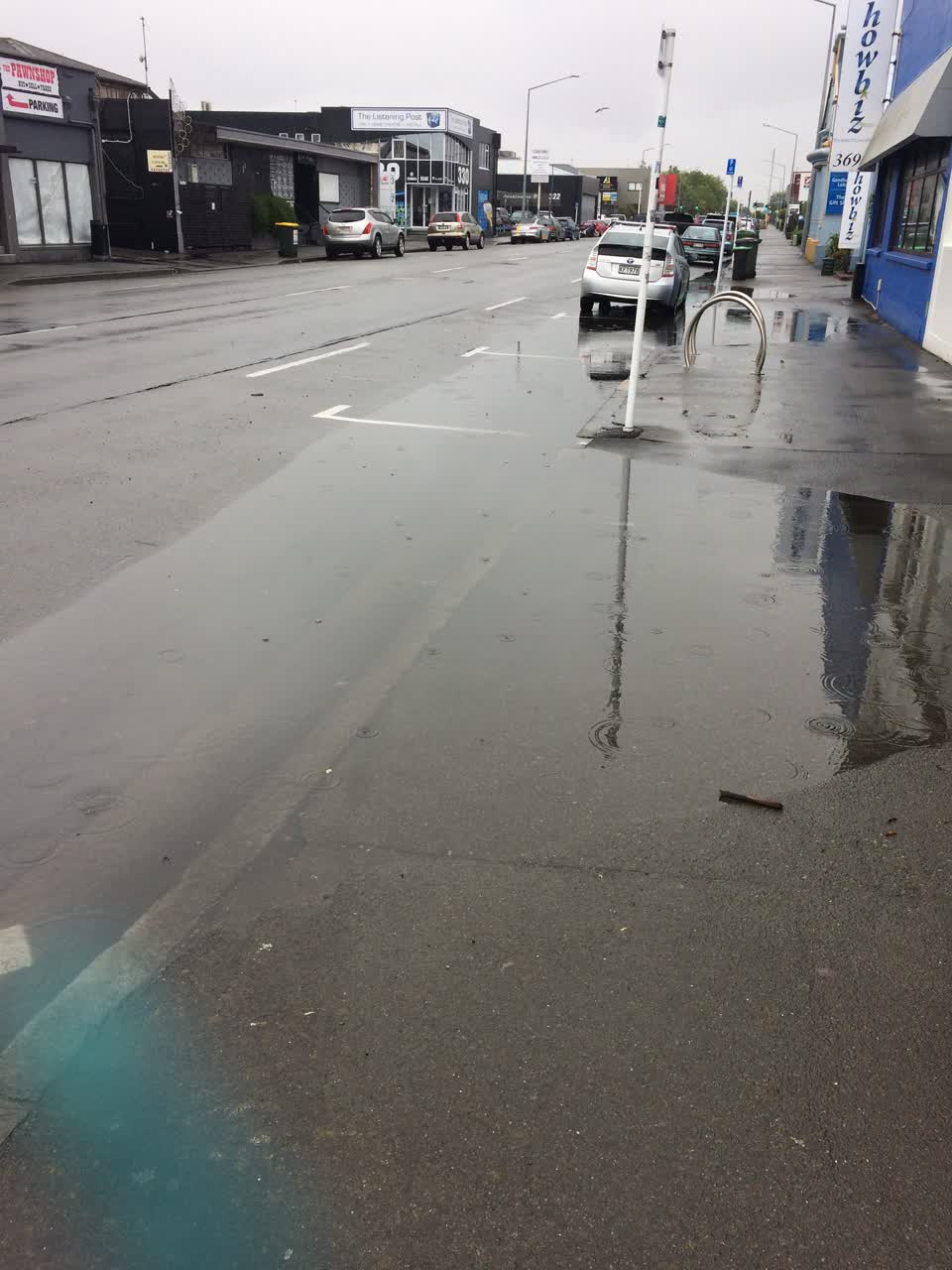 The photograph attached to this flooding report