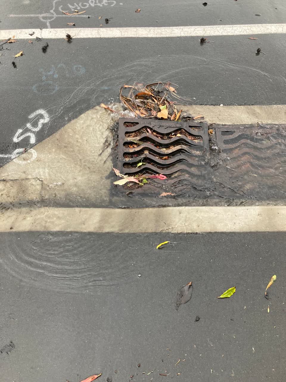 The photograph attached to this flooding report