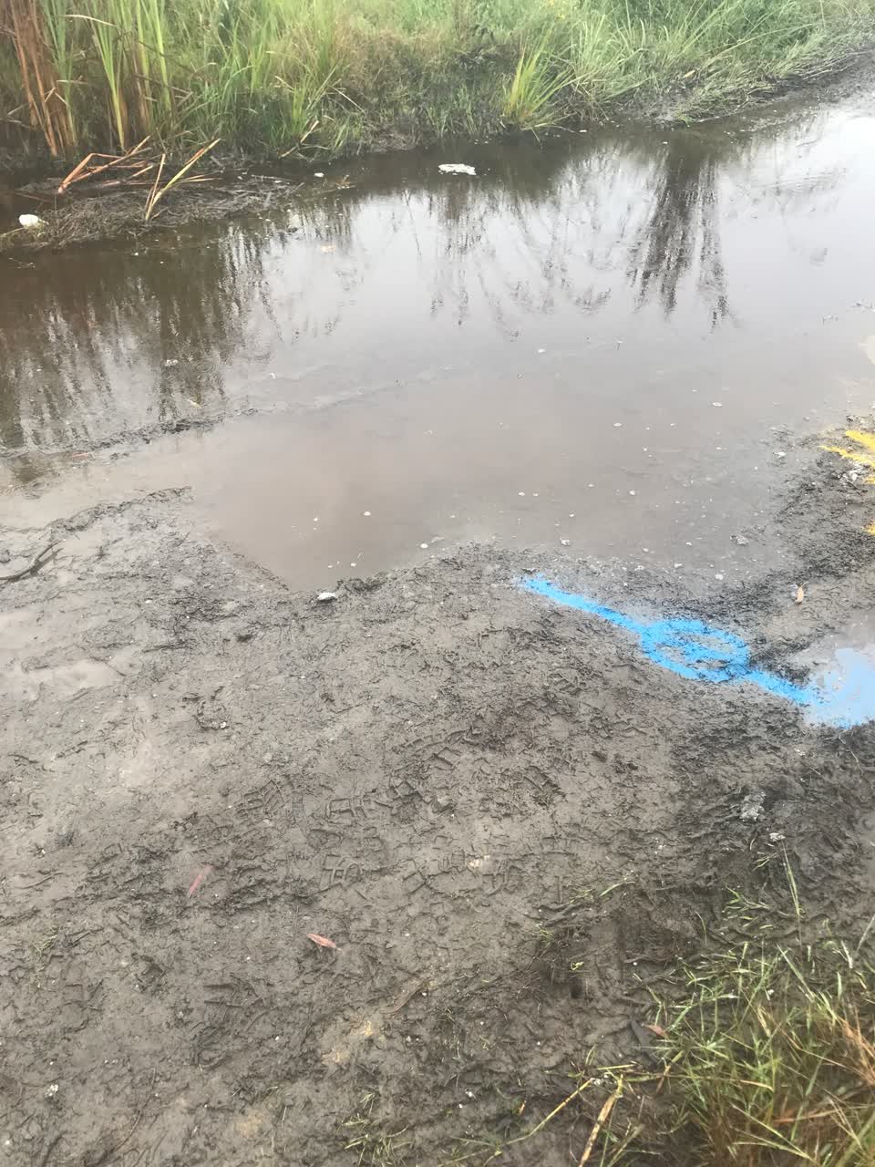 The photograph attached to this water leak report