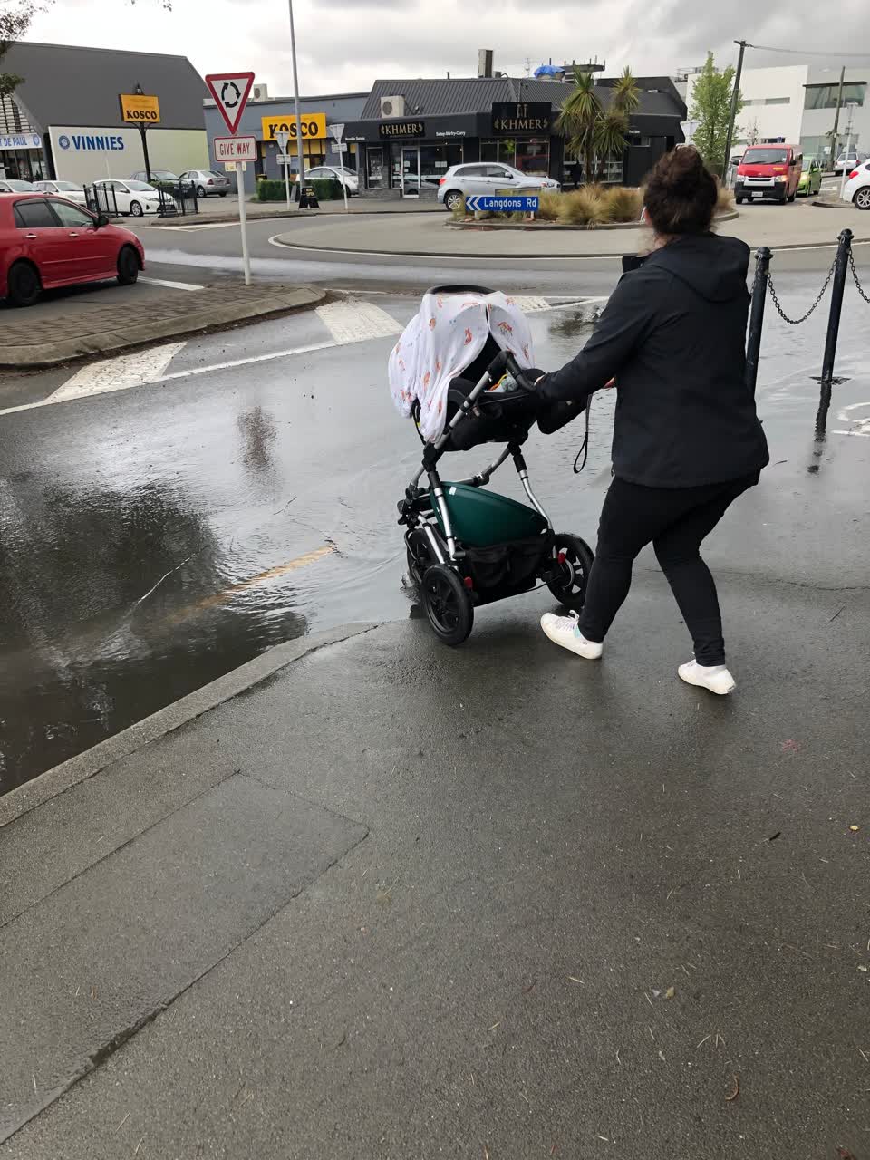 The photograph attached to this flooding report