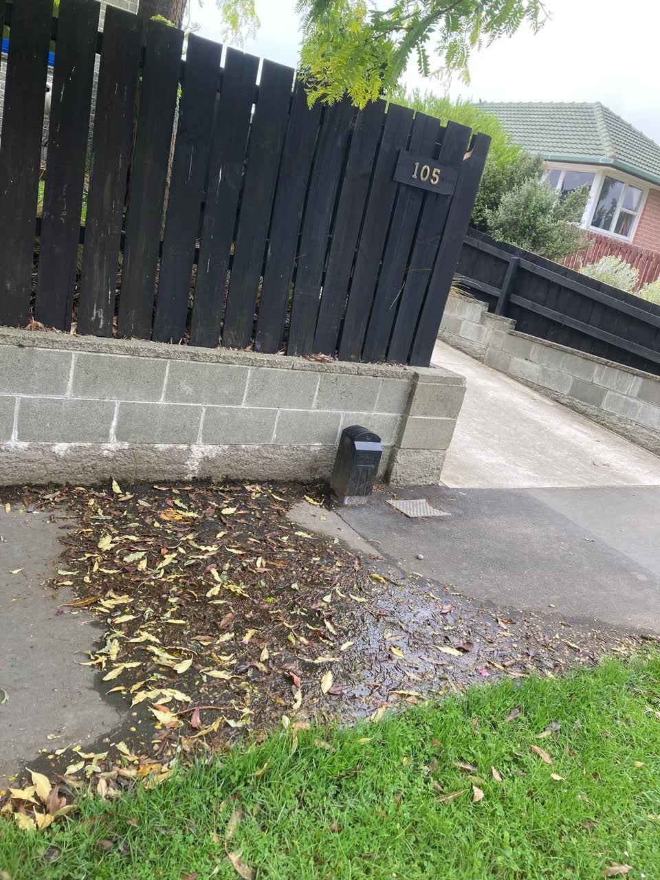 The photograph attached to this water leak report