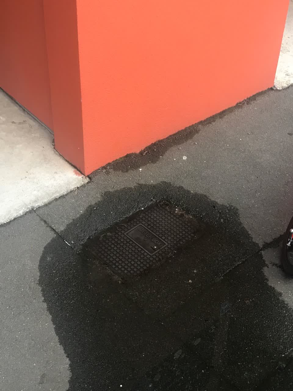 The photograph attached to this water leak report