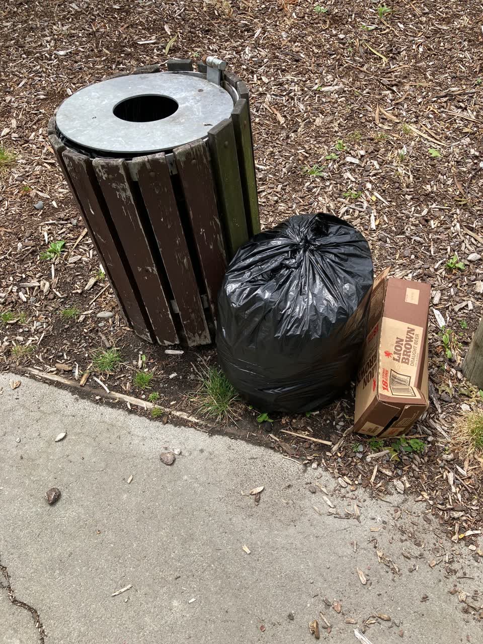 The photograph attached to this rubbish/recycling report