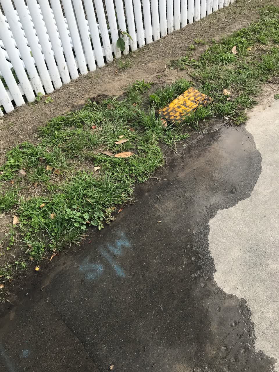 The photograph attached to this water leak report
