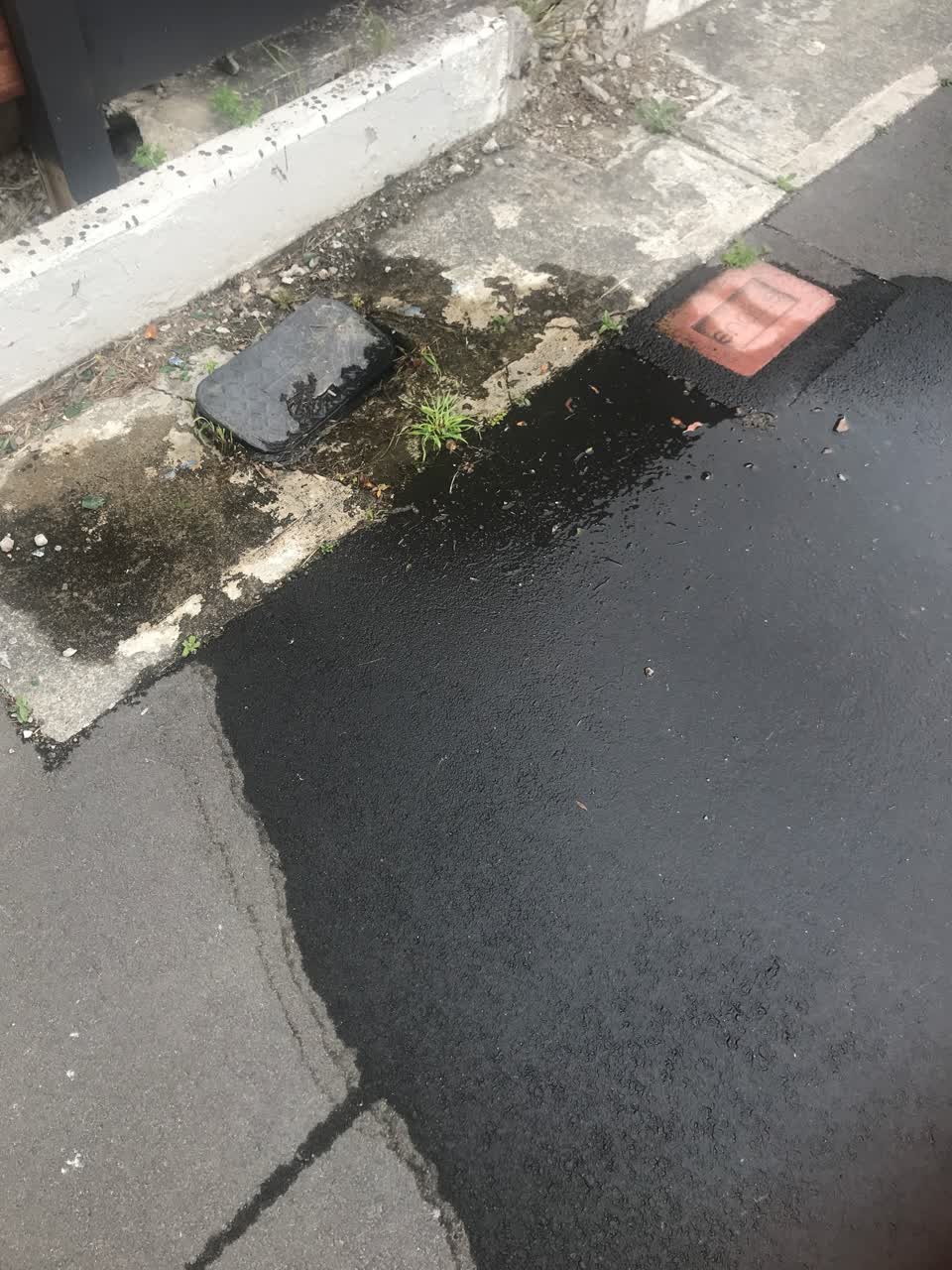 The photograph attached to this water leak report