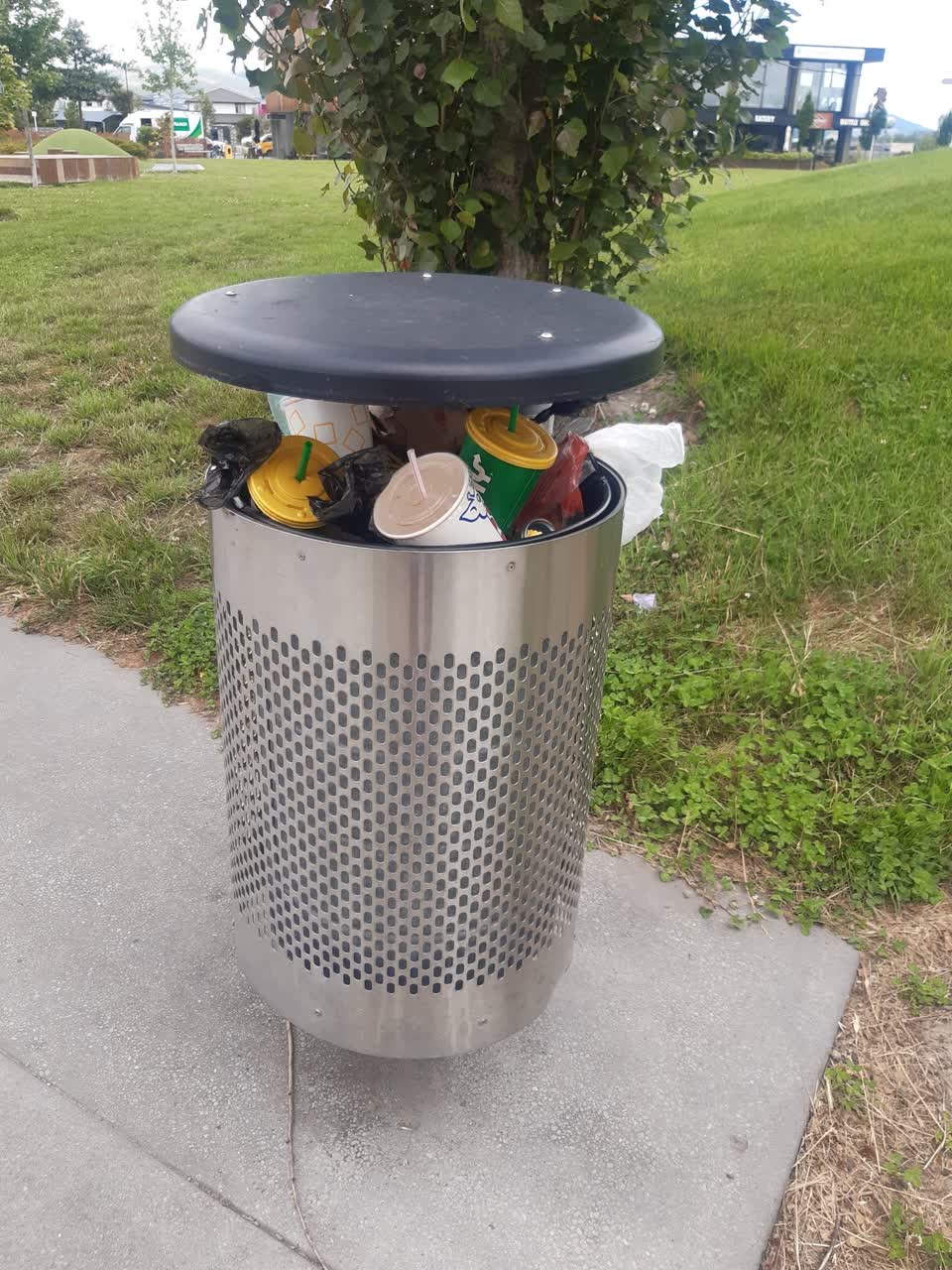 The photograph attached to this rubbish/recycling report
