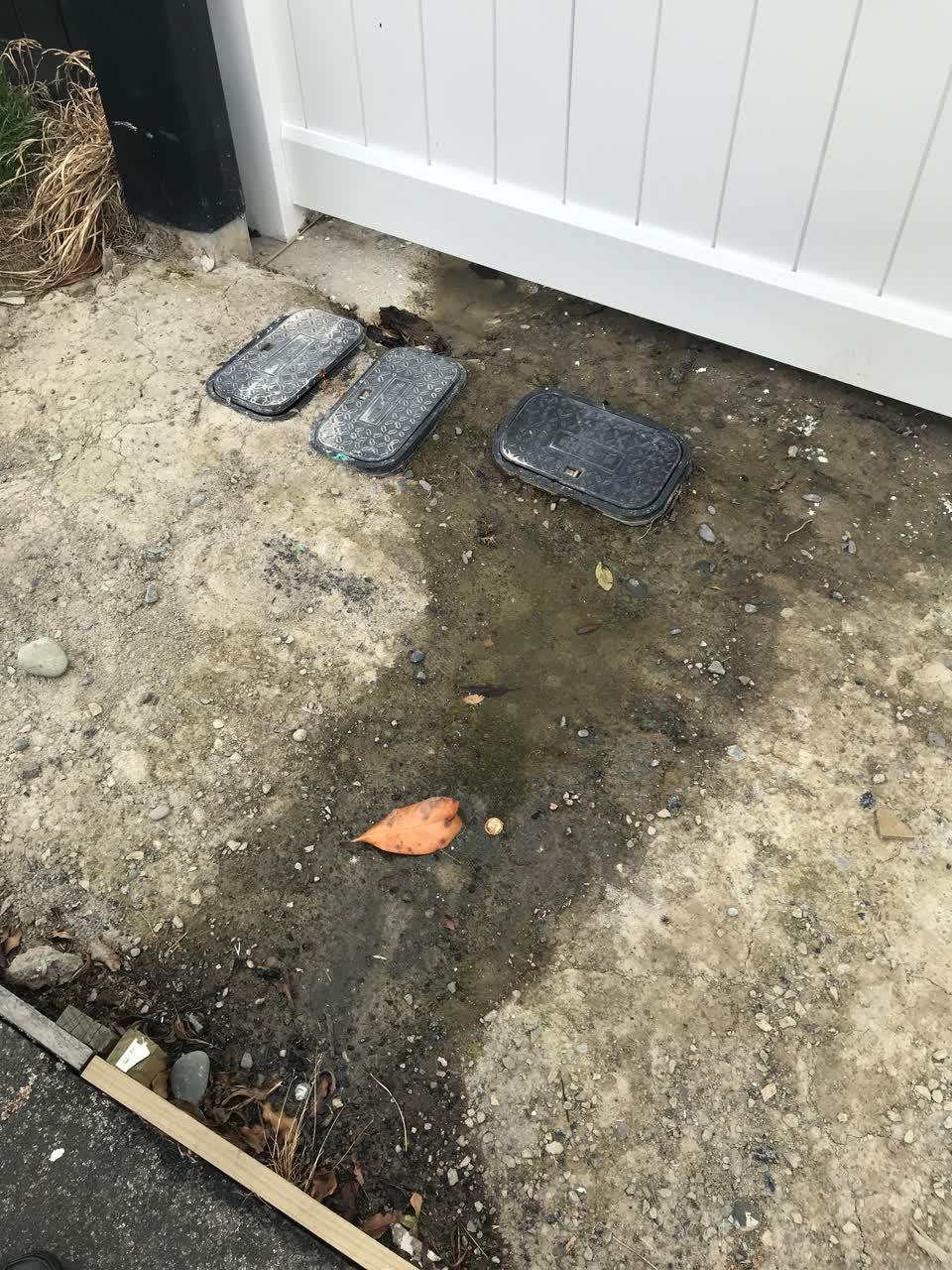 The photograph attached to this water leak report