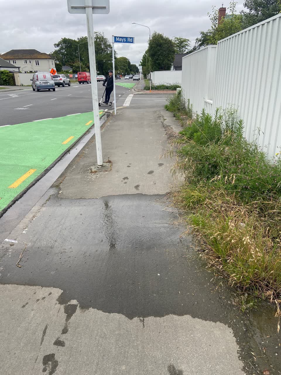 The photograph attached to this water leak report