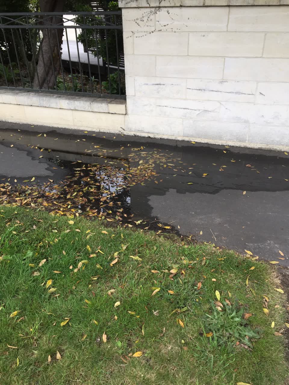 The photograph attached to this water leak report