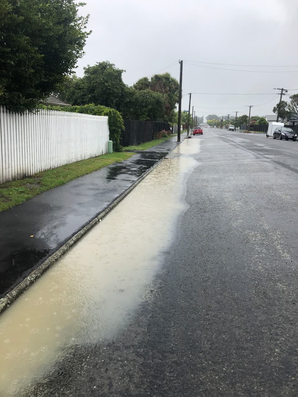 The photograph attached to this flooding report