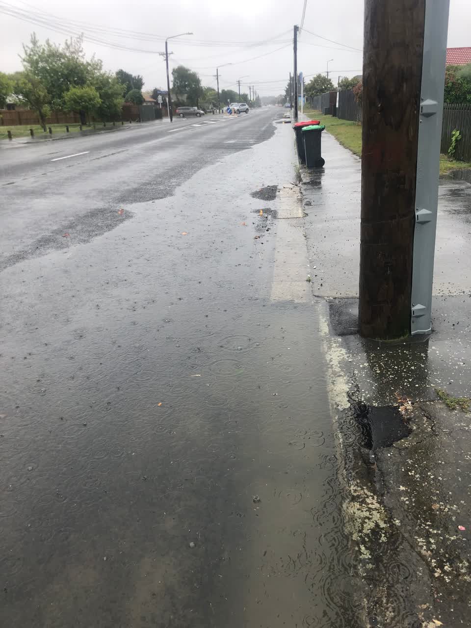 The photograph attached to this flooding report