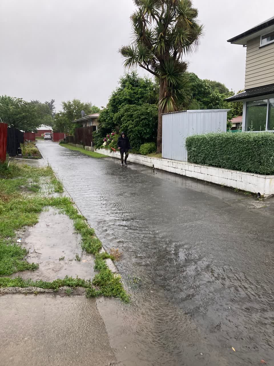 The photograph attached to this flooding report