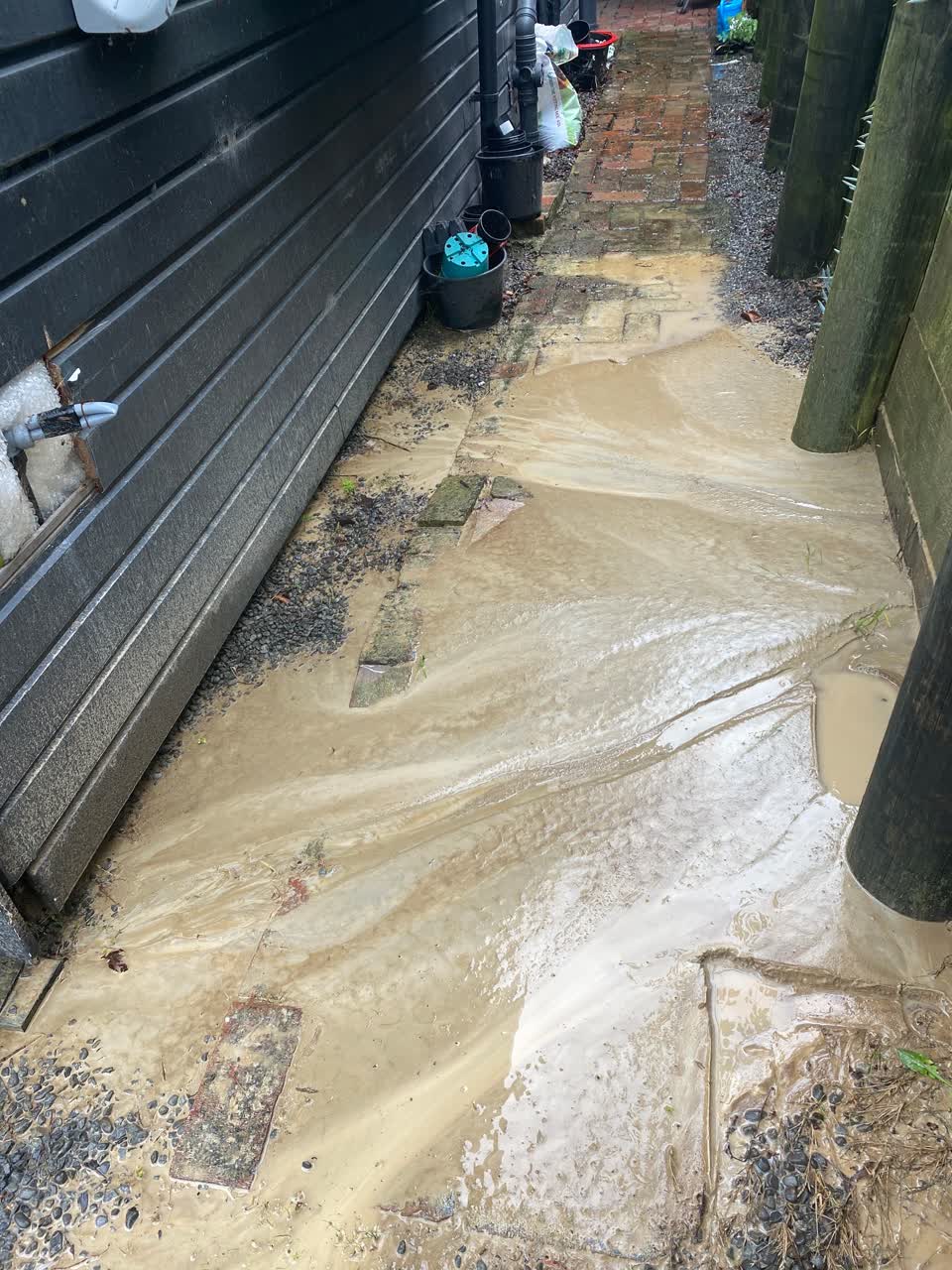 The photograph attached to this flooding report