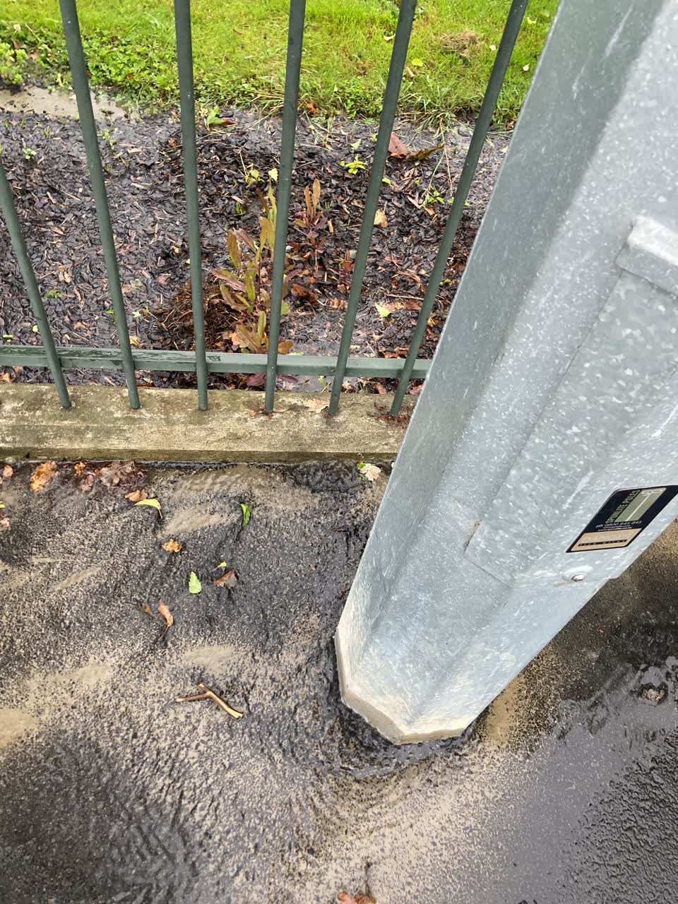 The photograph attached to this water leak report