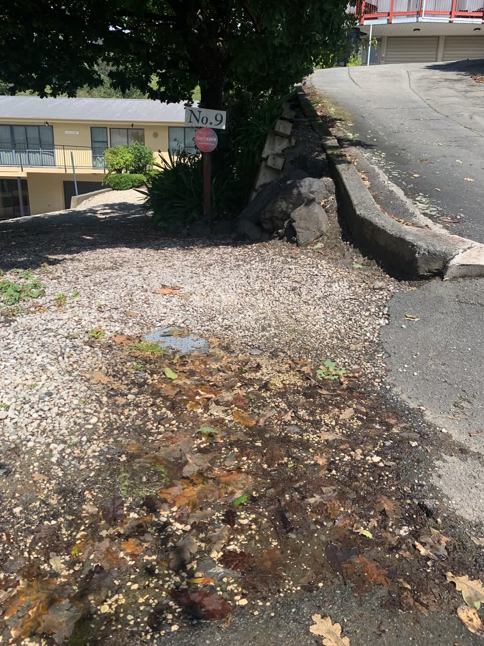 The photograph attached to this water leak report