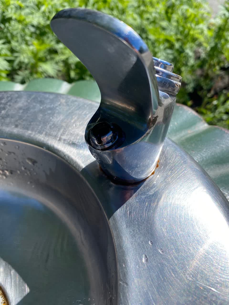 The photograph attached to this water leak report