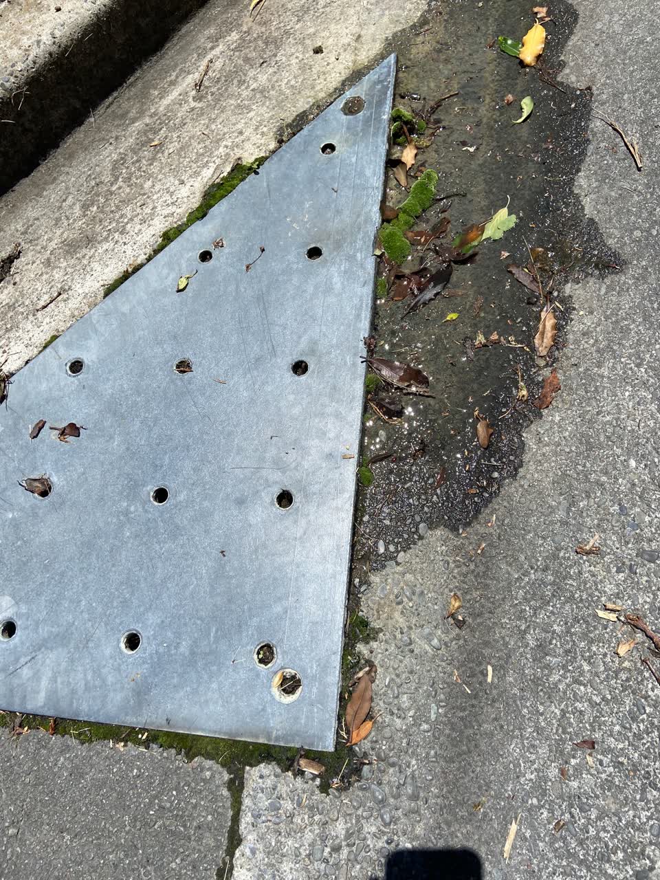 The photograph attached to this water leak report