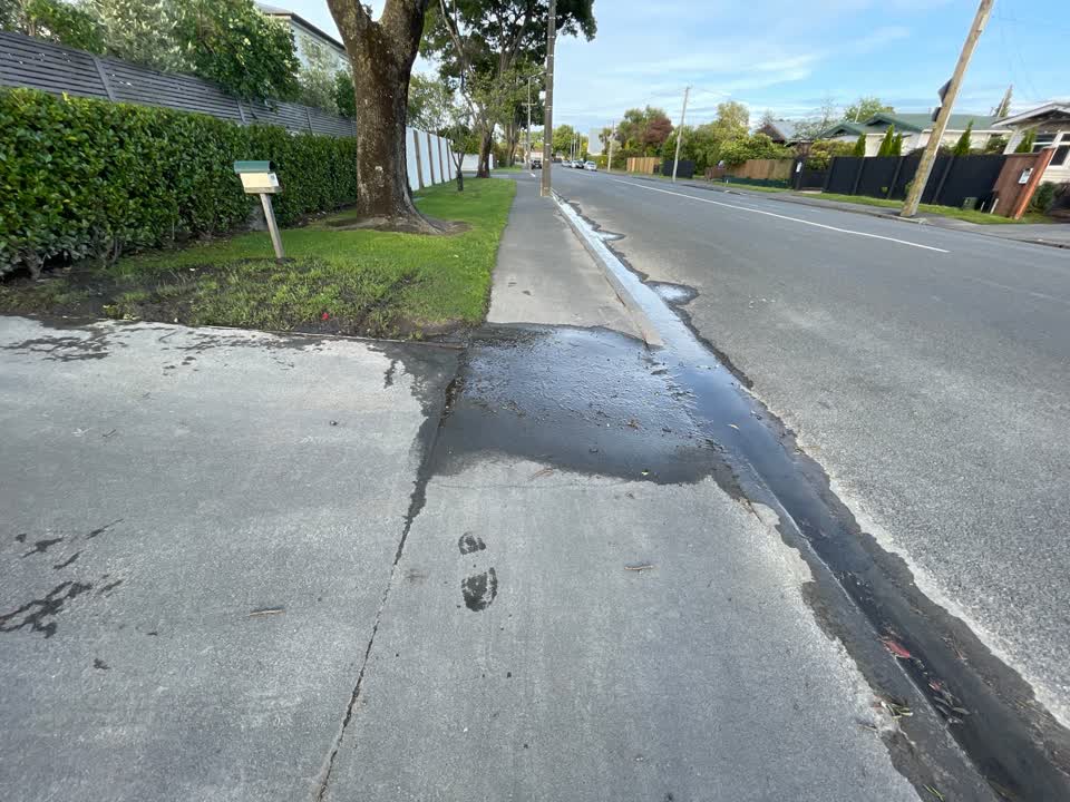The photograph attached to this water leak report