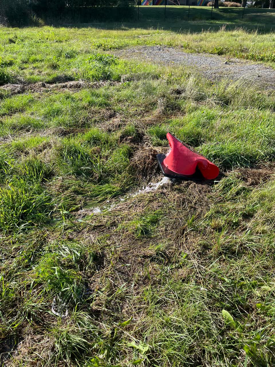 The photograph attached to this water leak report