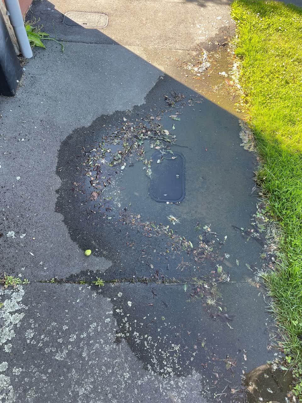 The photograph attached to this water leak report
