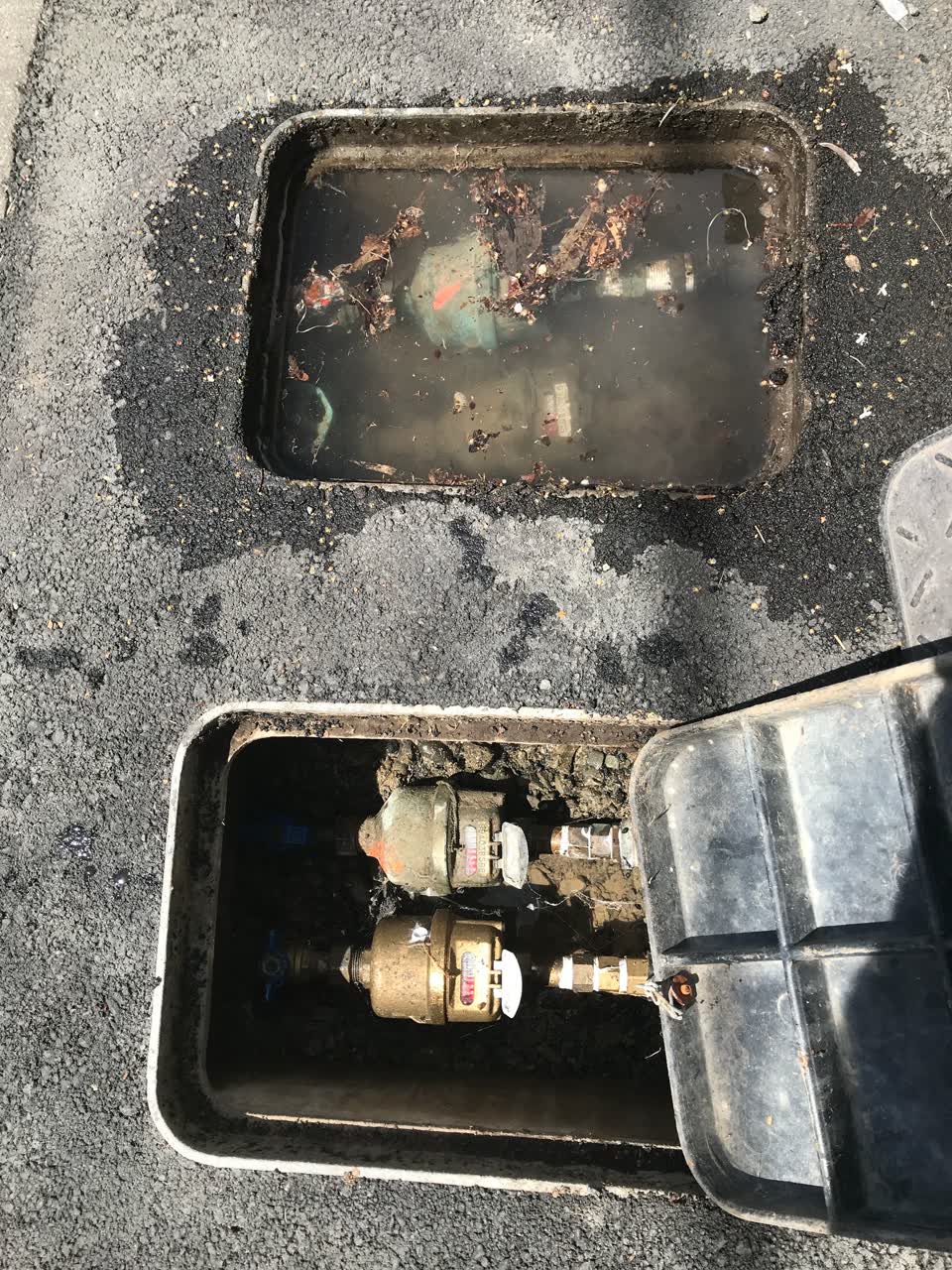 The photograph attached to this water leak report