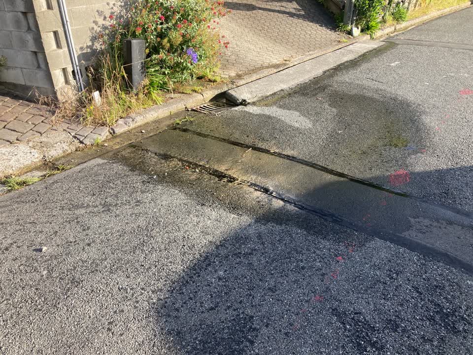 The photograph attached to this water leak report