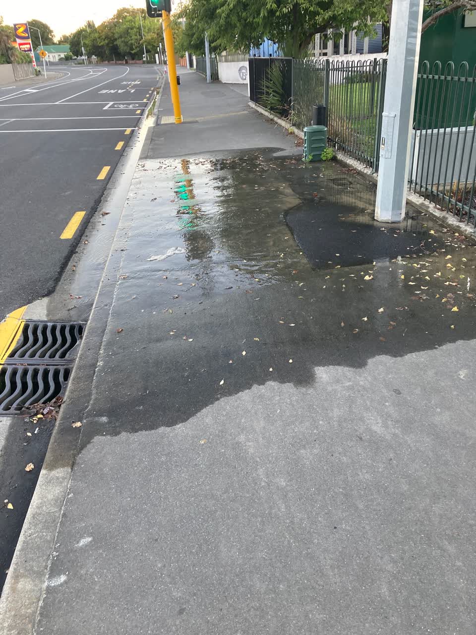 The photograph attached to this water leak report
