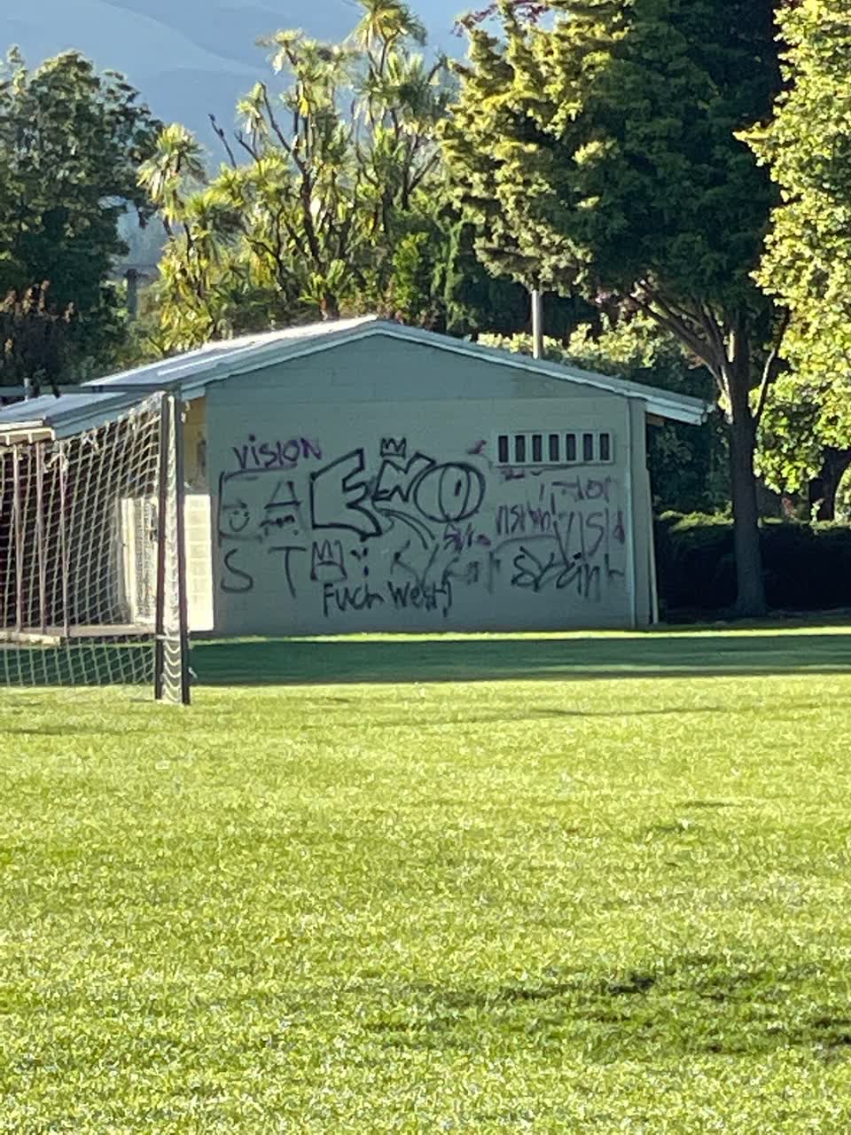 The photograph attached to this graffiti report