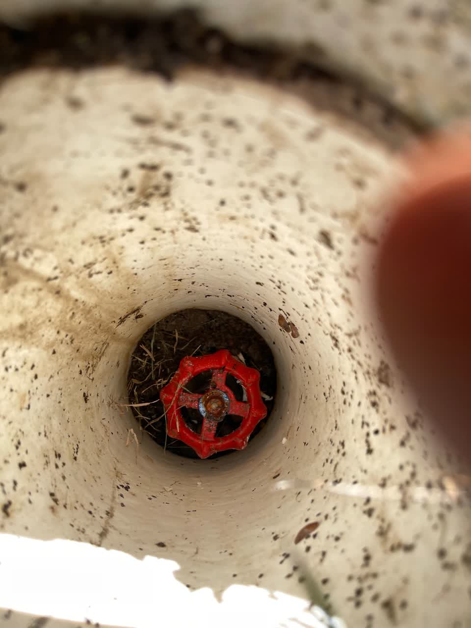 The photograph attached to this water leak report