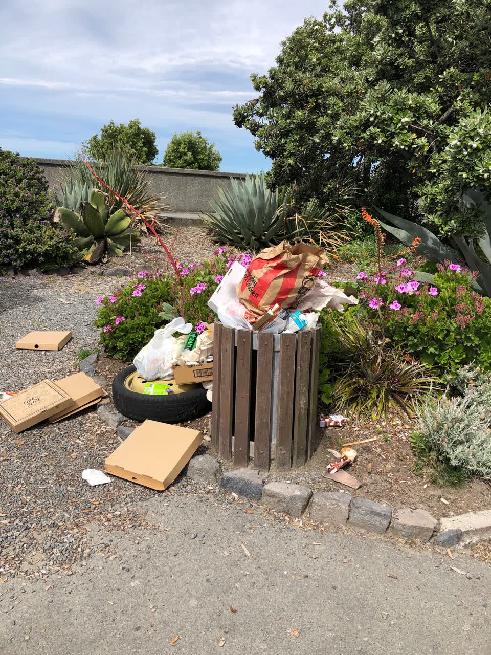 The photograph attached to this rubbish/recycling report