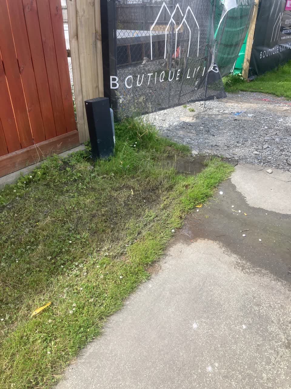 The photograph attached to this water leak report