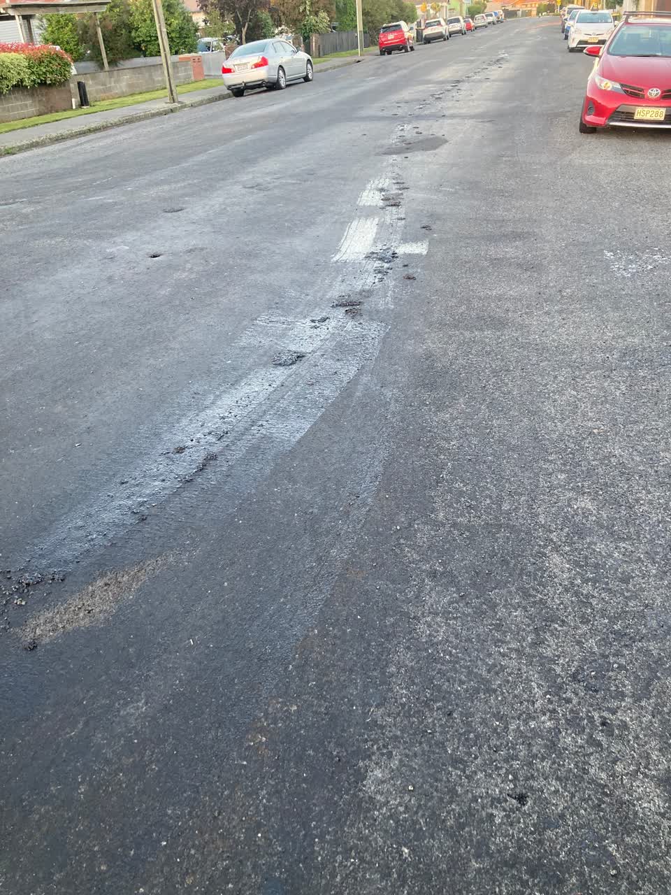 The photograph attached to this roading/streets report
