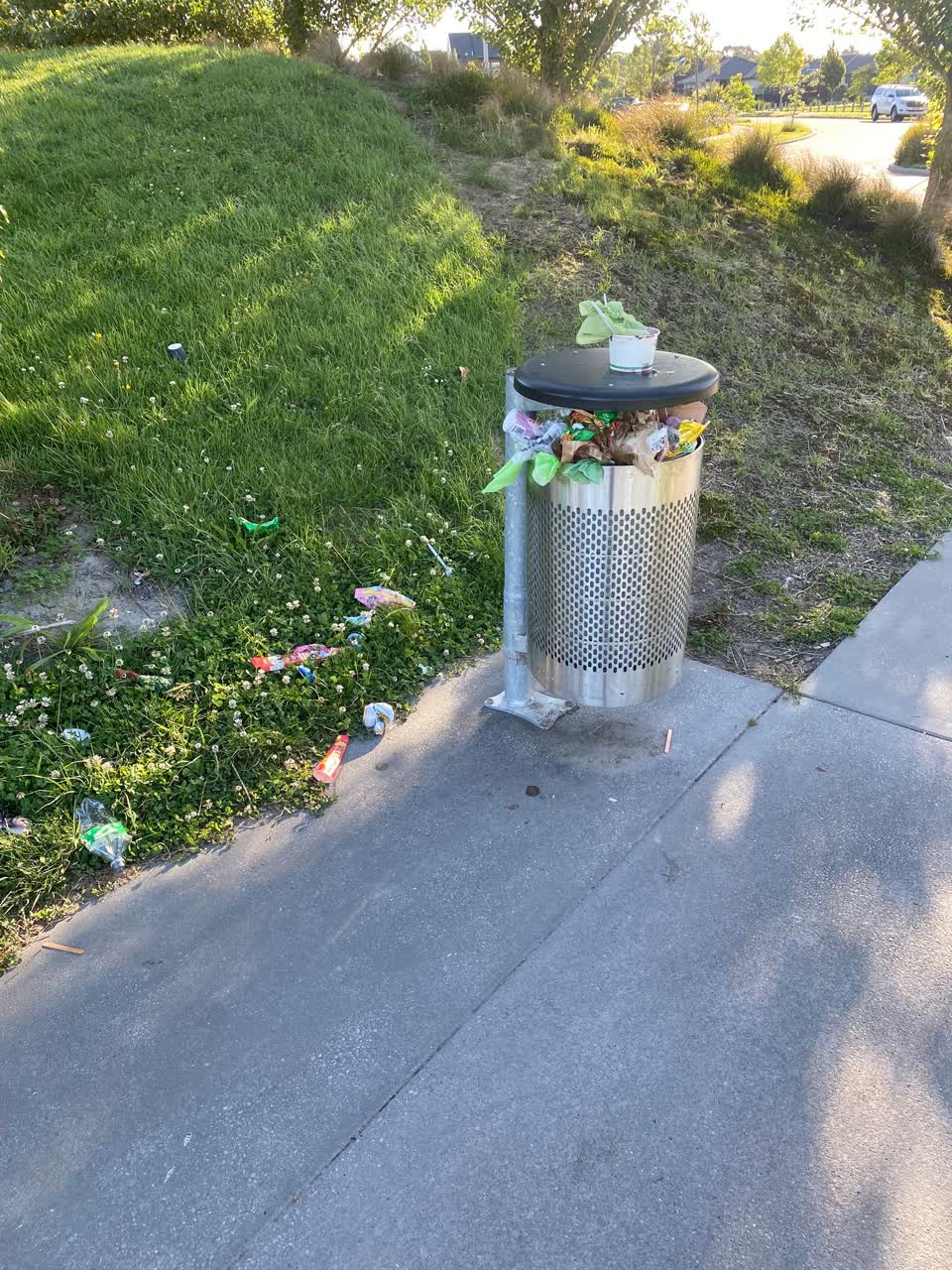 The photograph attached to this rubbish/recycling report
