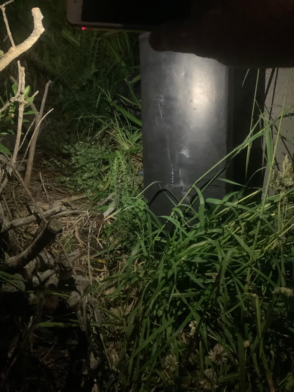 The photograph attached to this water leak report