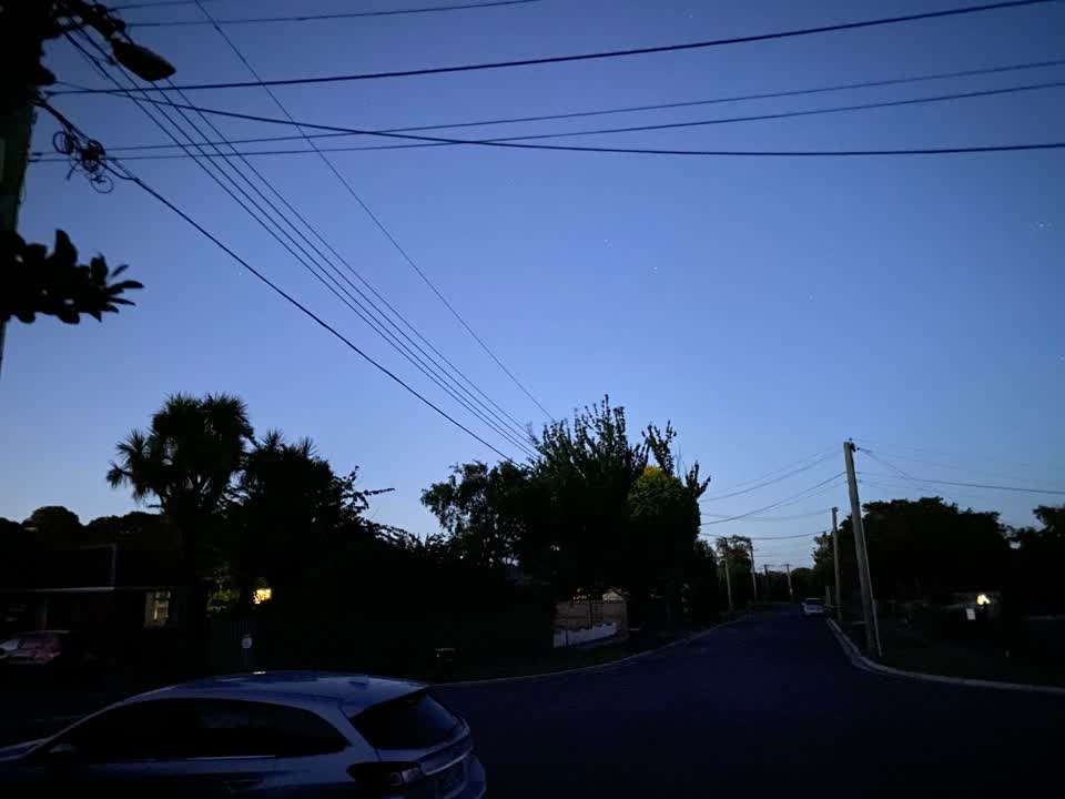 The photograph attached to this street light outage report