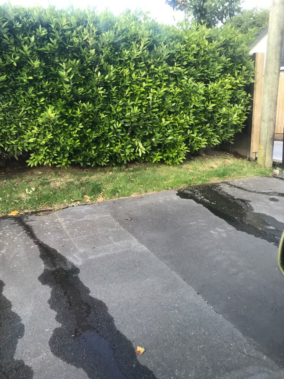 The photograph attached to this water leak report
