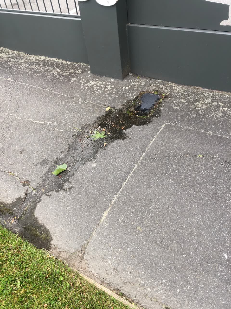 The photograph attached to this water leak report